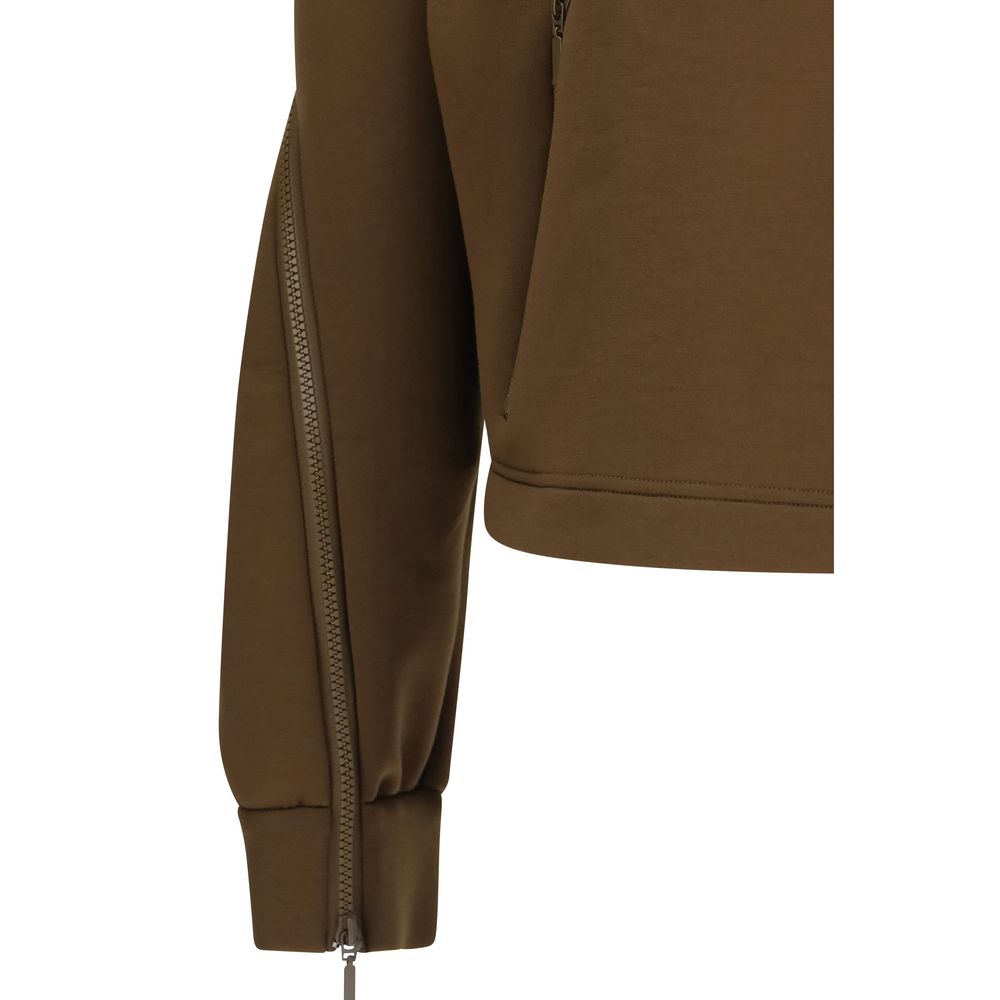 Wolford Women's Regular Fit Stretch Viscose Polyester Sweatshirt Hoodie - Brown