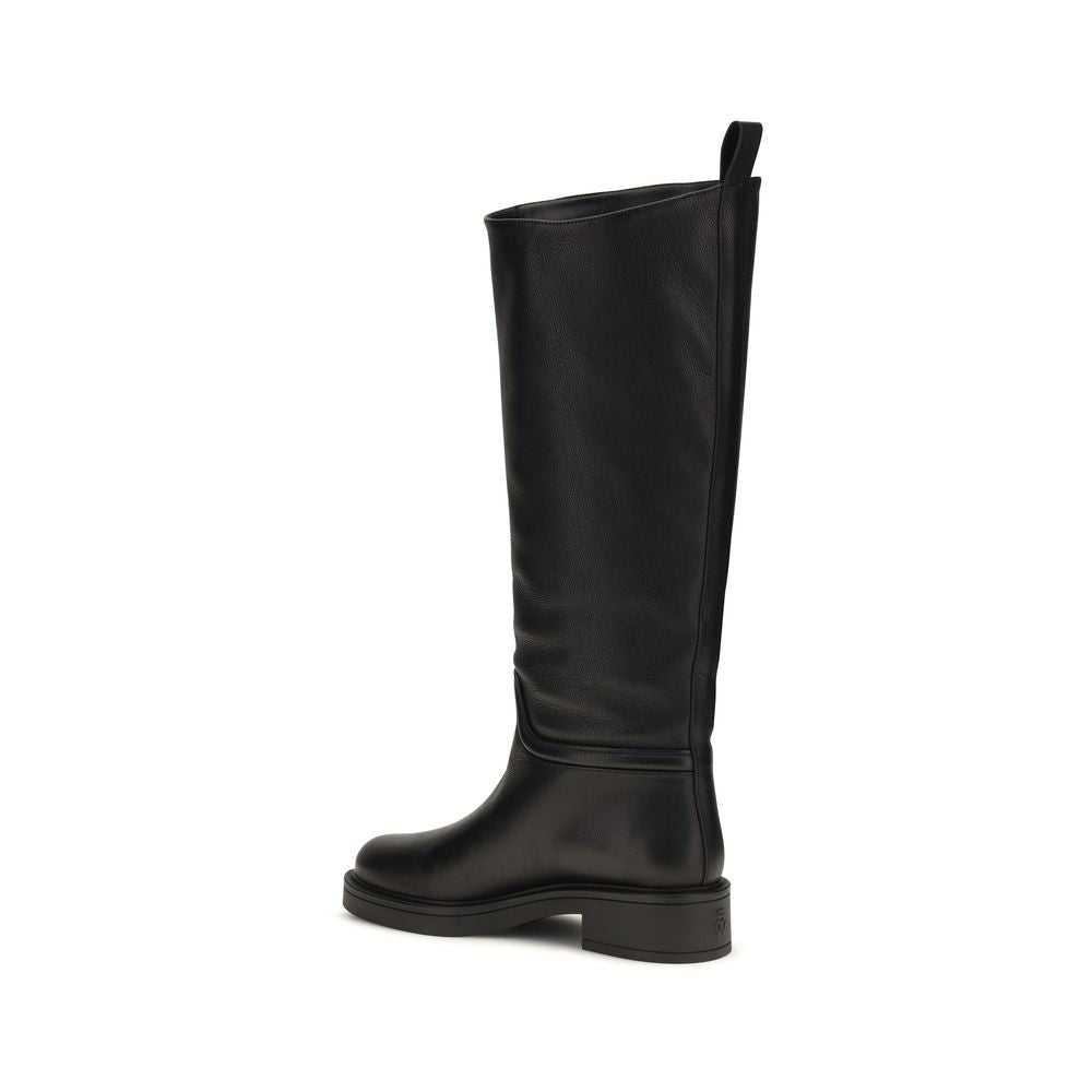 Stuart Weitzman Women's Bos Taurus Calf Leather Flat High Knee-High Boots - Black