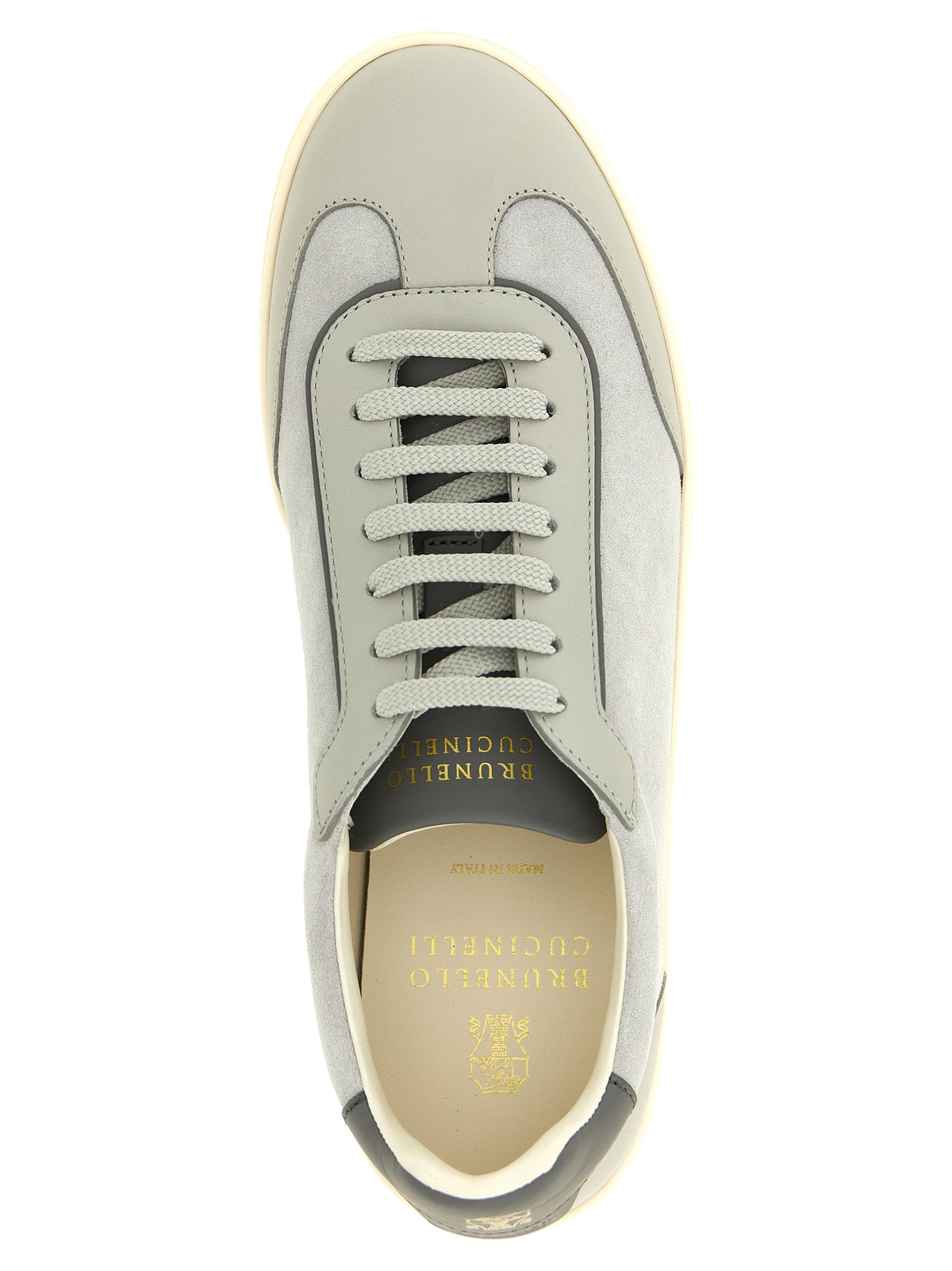 Brunello Cucinelli Gray Calfskin Low Top Sneakers