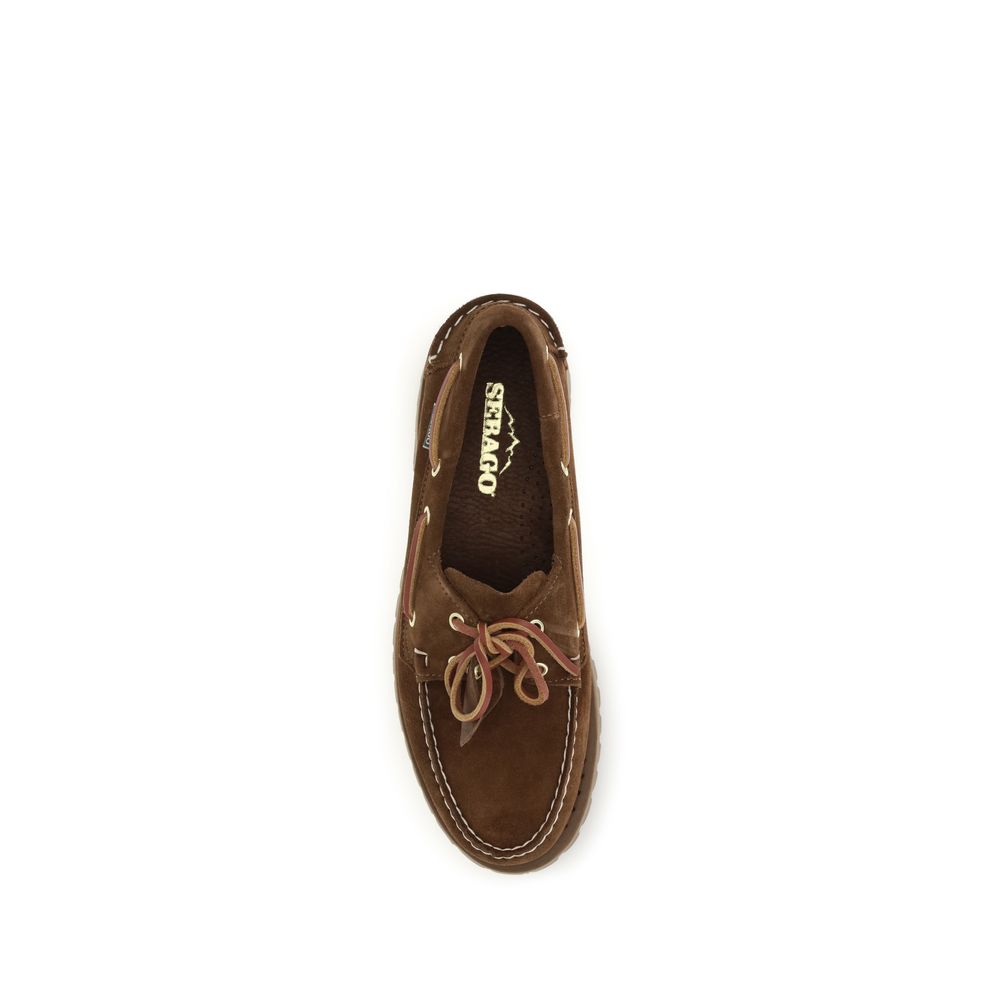 Sebago Brown Suede Leather Slip-On Loafers