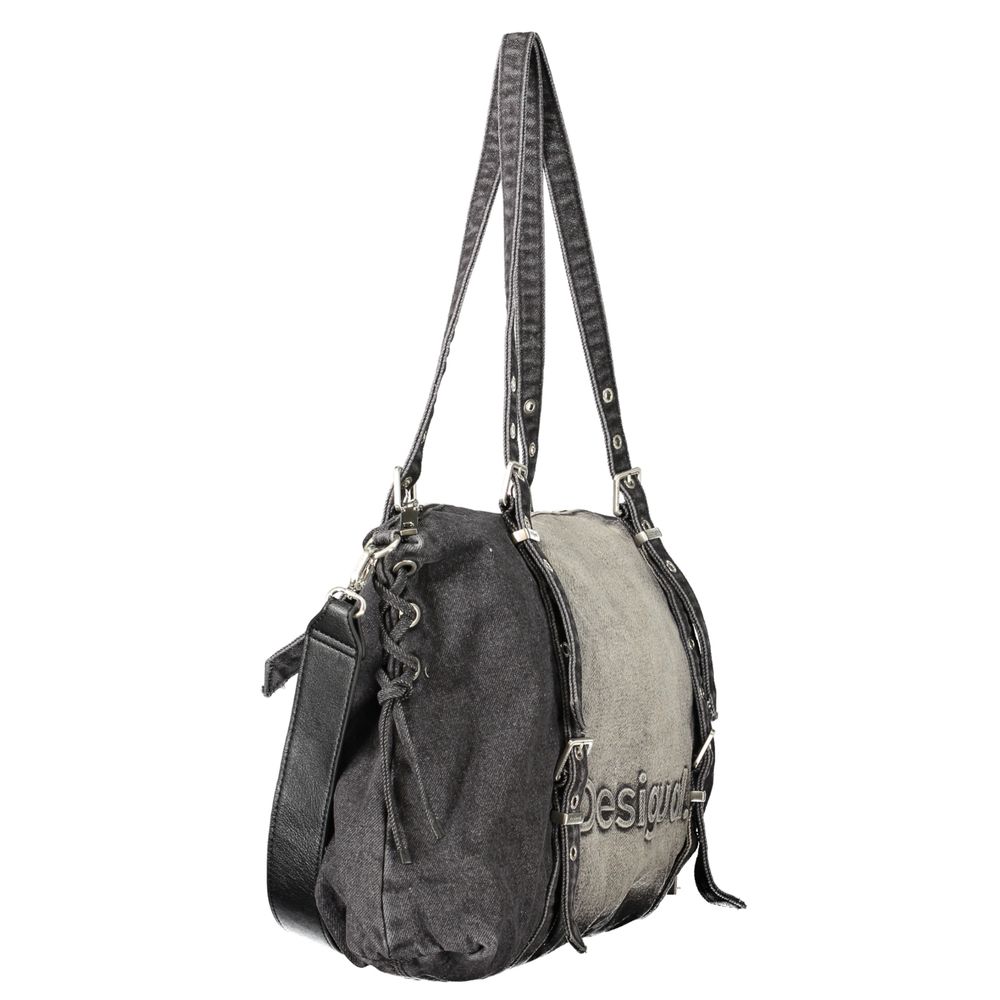 Desigual Lyocell & Denim Cotton Handbag - Black
