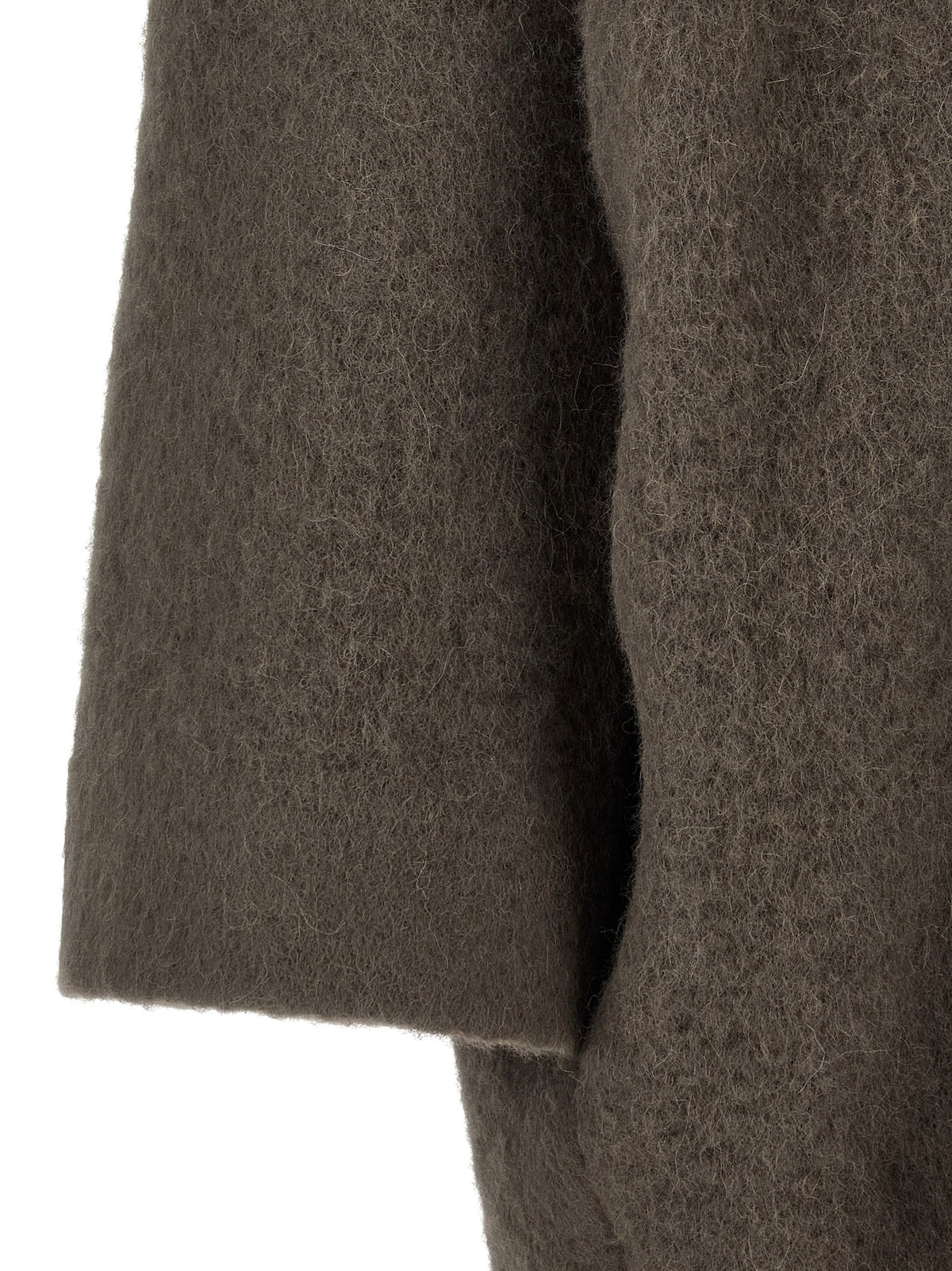 Rick Owens Gray Marabou Coat