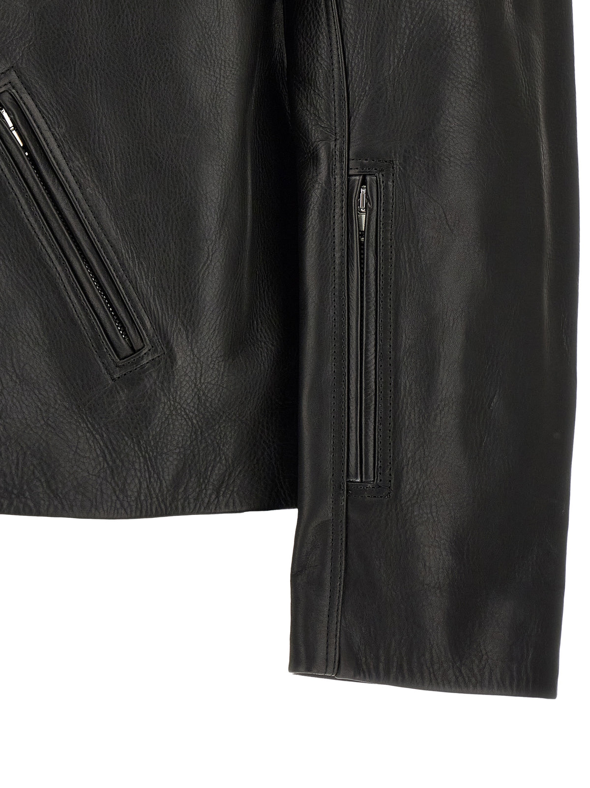 Rick Owens Black Calfskin Leather Jacket