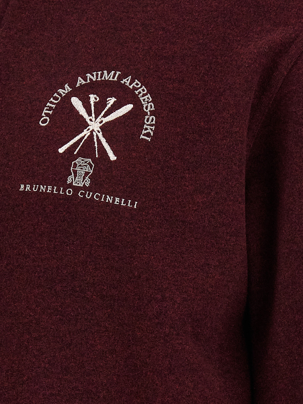 Brunello Cucinelli Bordeaux Cashmere Sweatshirt