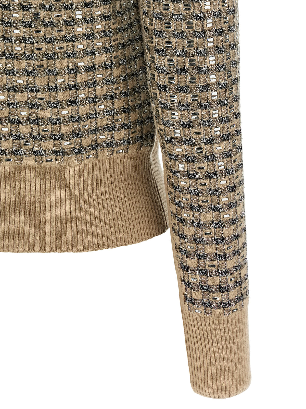 Ermanno Scervino Beige Virgin Wool Cardigan
