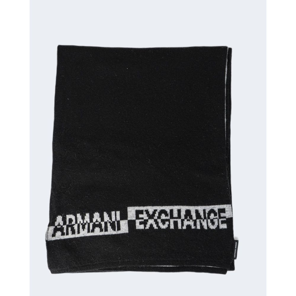 Armani Exchange City Acrylic Marabou Polyester & Wool Scarf - Black
