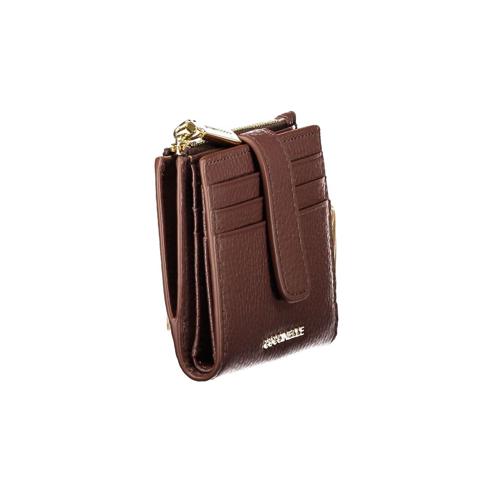 Coccinelle Metallic Soft Leather Cardholder Wallet - Brown