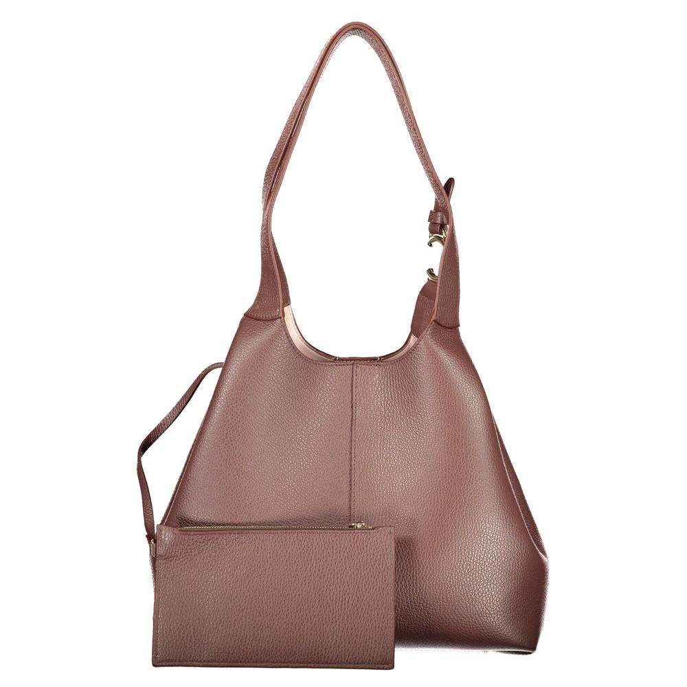 Coccinelle C Easy Leather Pouch Handbag - Brown