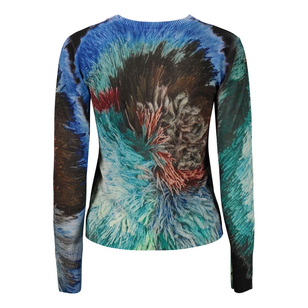 Desigual Blue Linen Sweatshirt