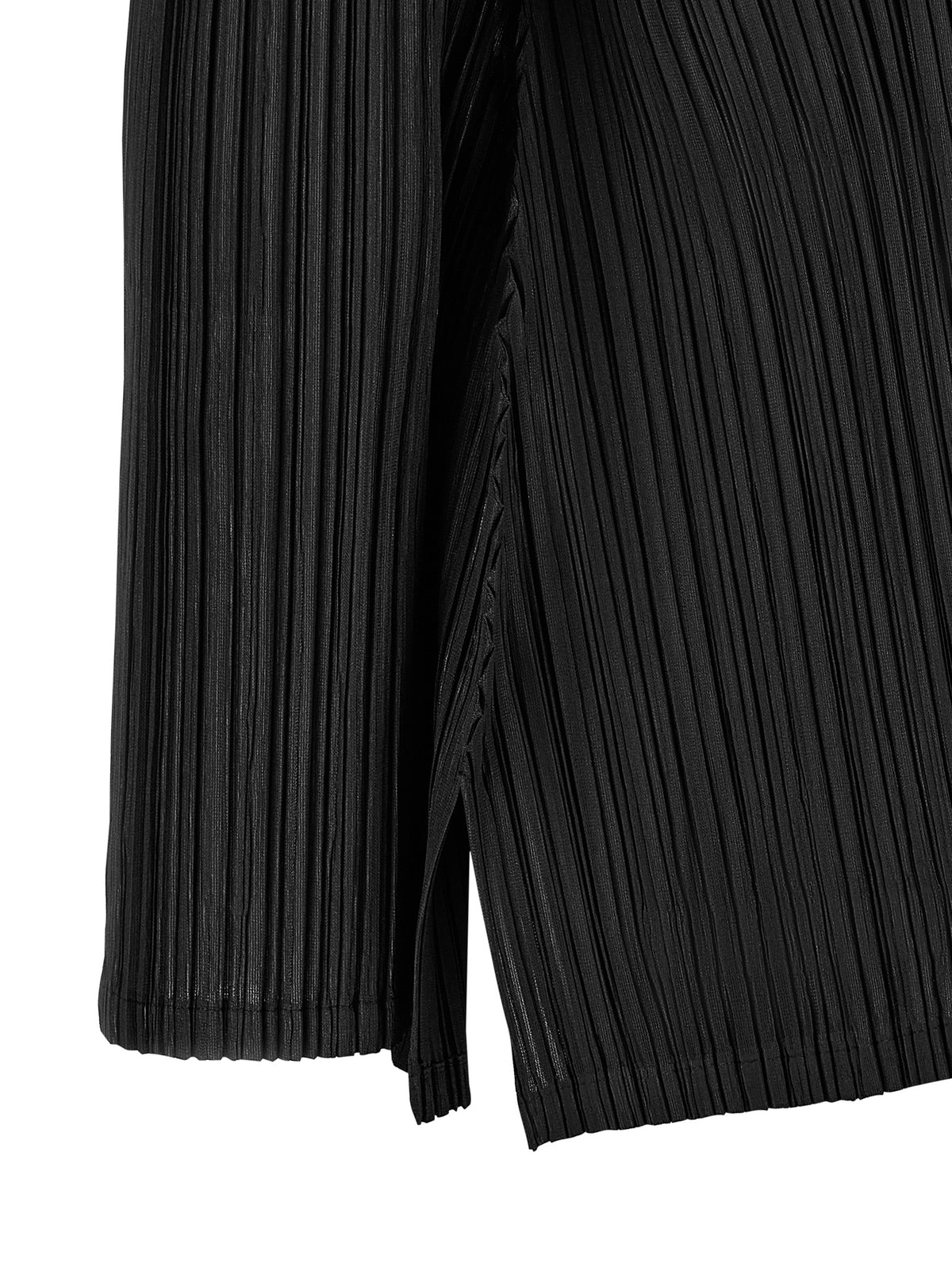 PLEATS PLEASE ISSEY MIYAKE Black Polyester Cardigan
