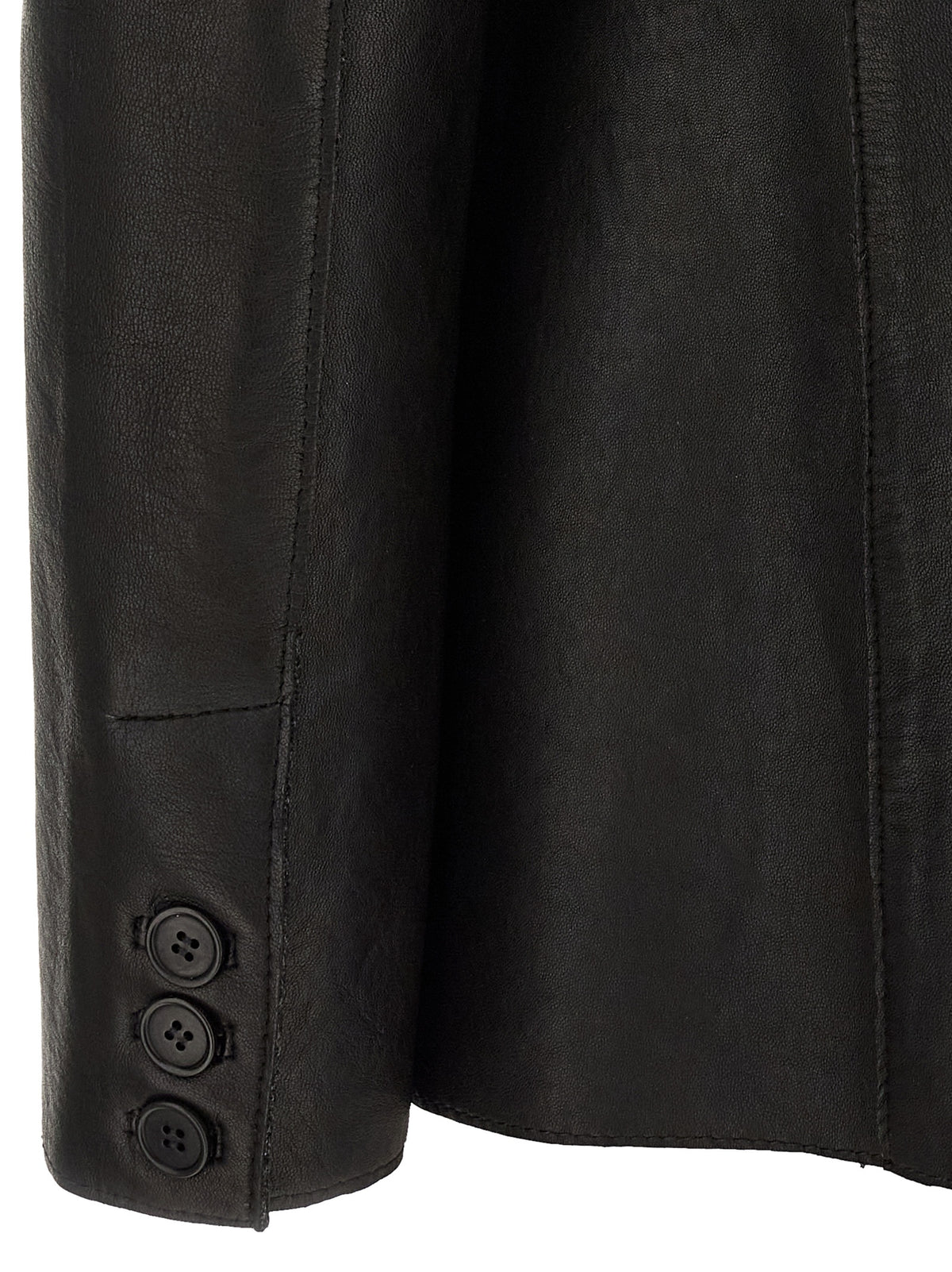 P.A.R.O.S.H. Black Lamb Leather Blazer