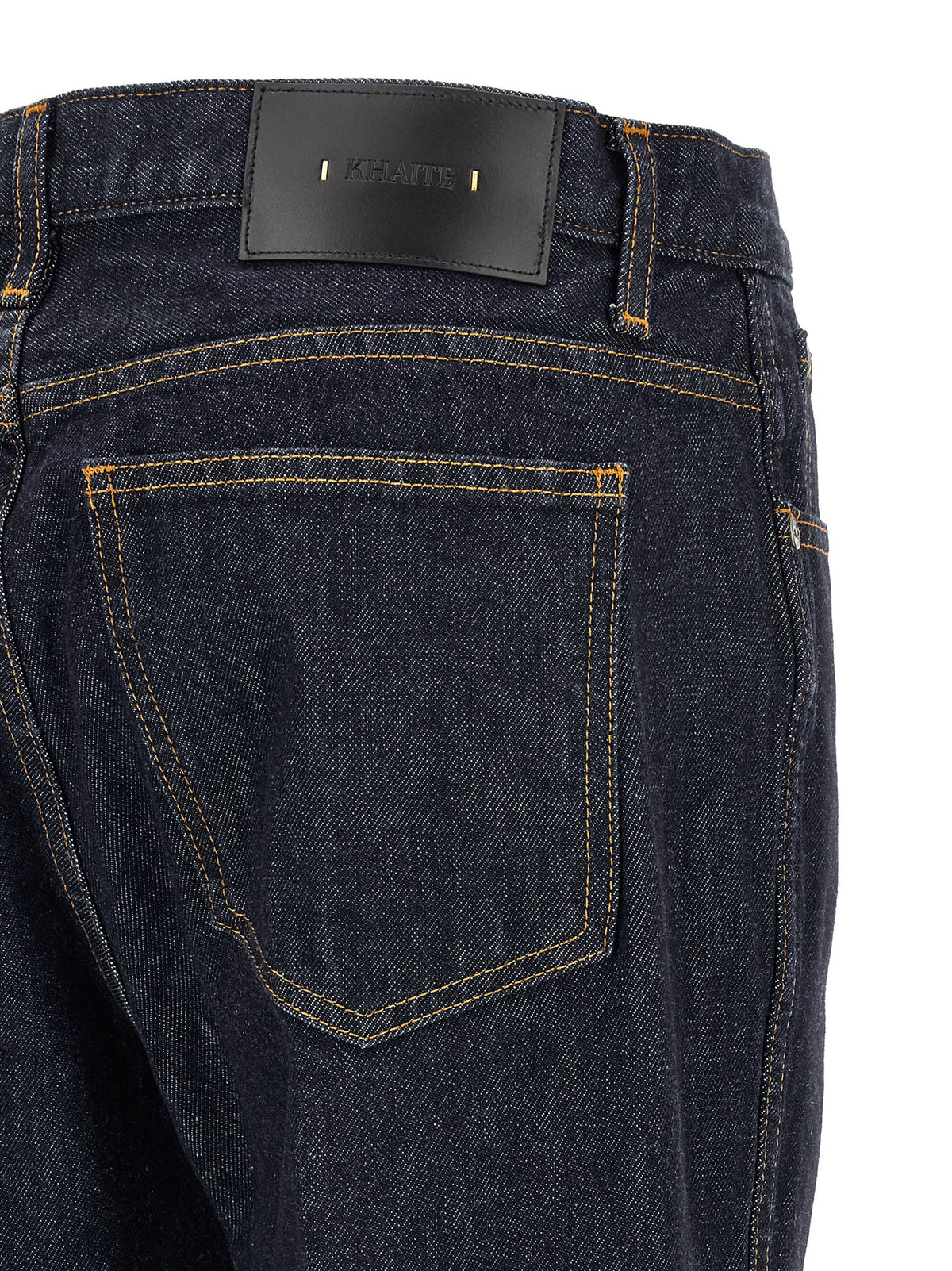 Khaite Blue Cotton Flared Jeans