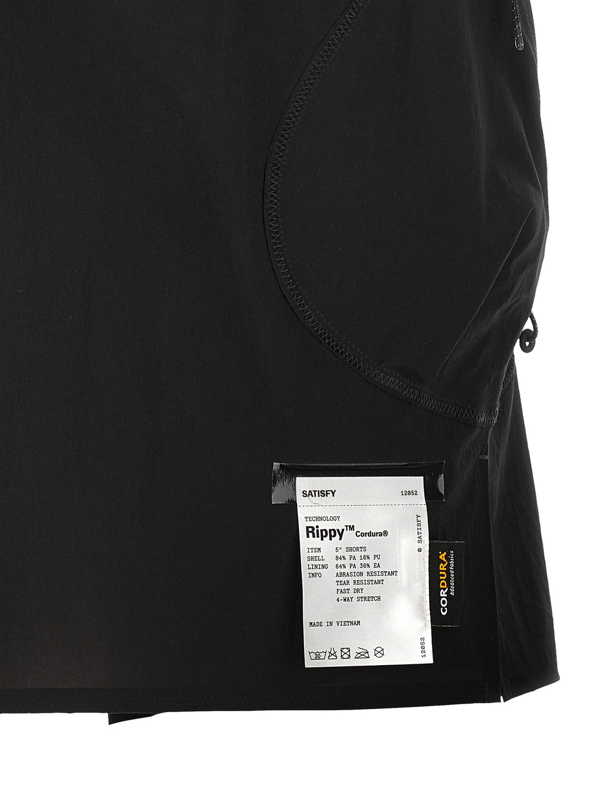SATISFY Black Polyamide Bermuda Shorts