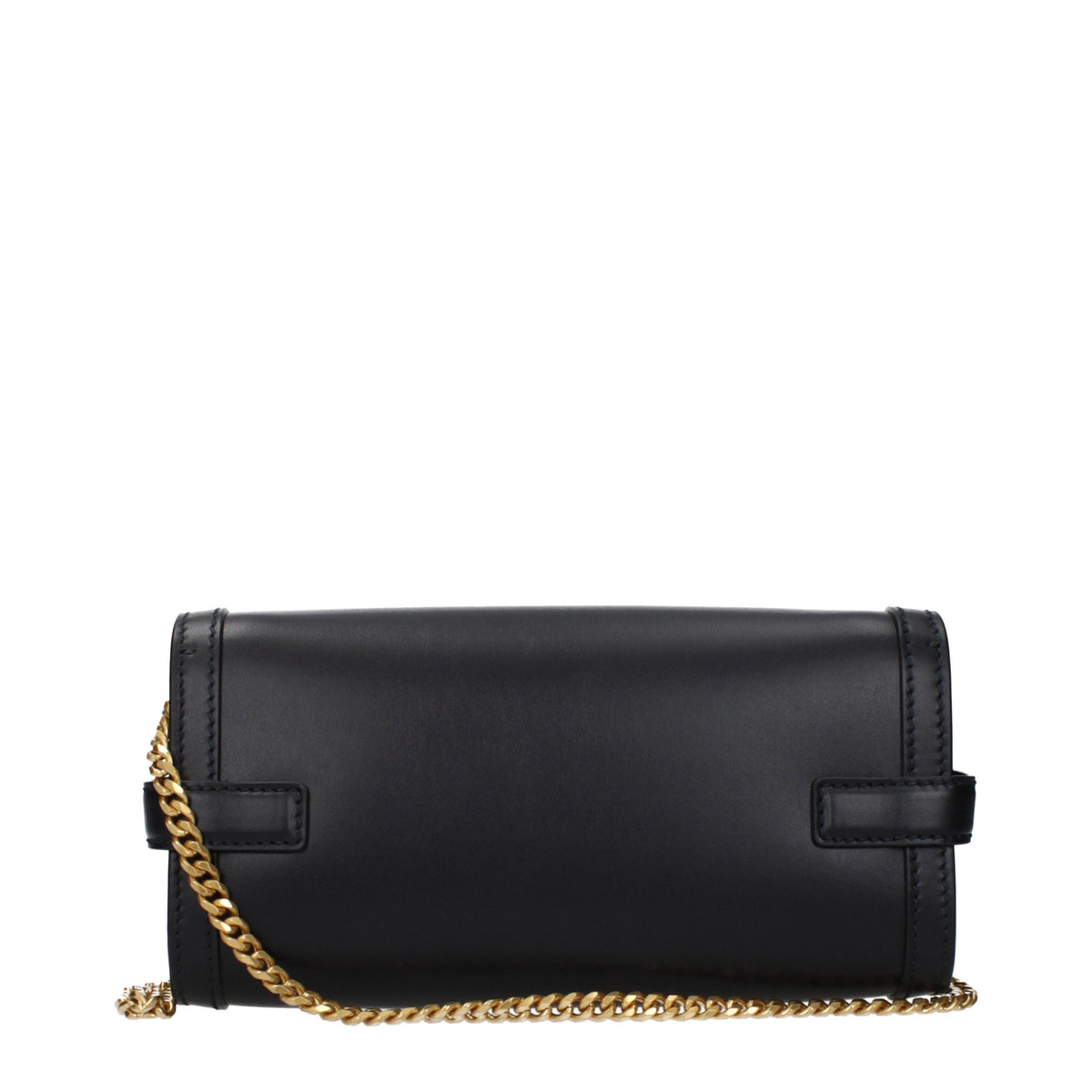 Balmain Black Leather Clutch Bag