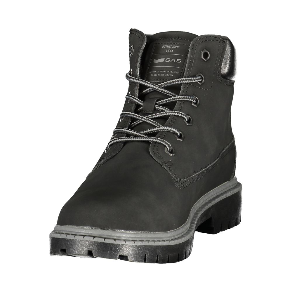 Gas Black Polyurethane Uomo Stivaletti