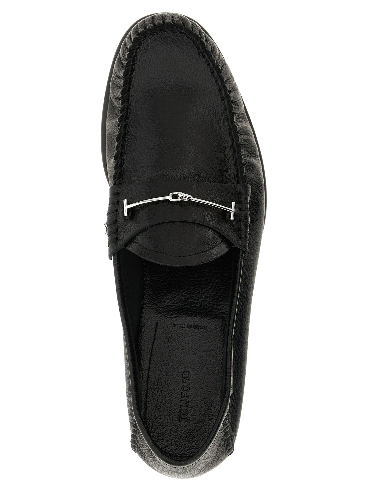 Tom Ford Black Goatskin Slip-On Loafers