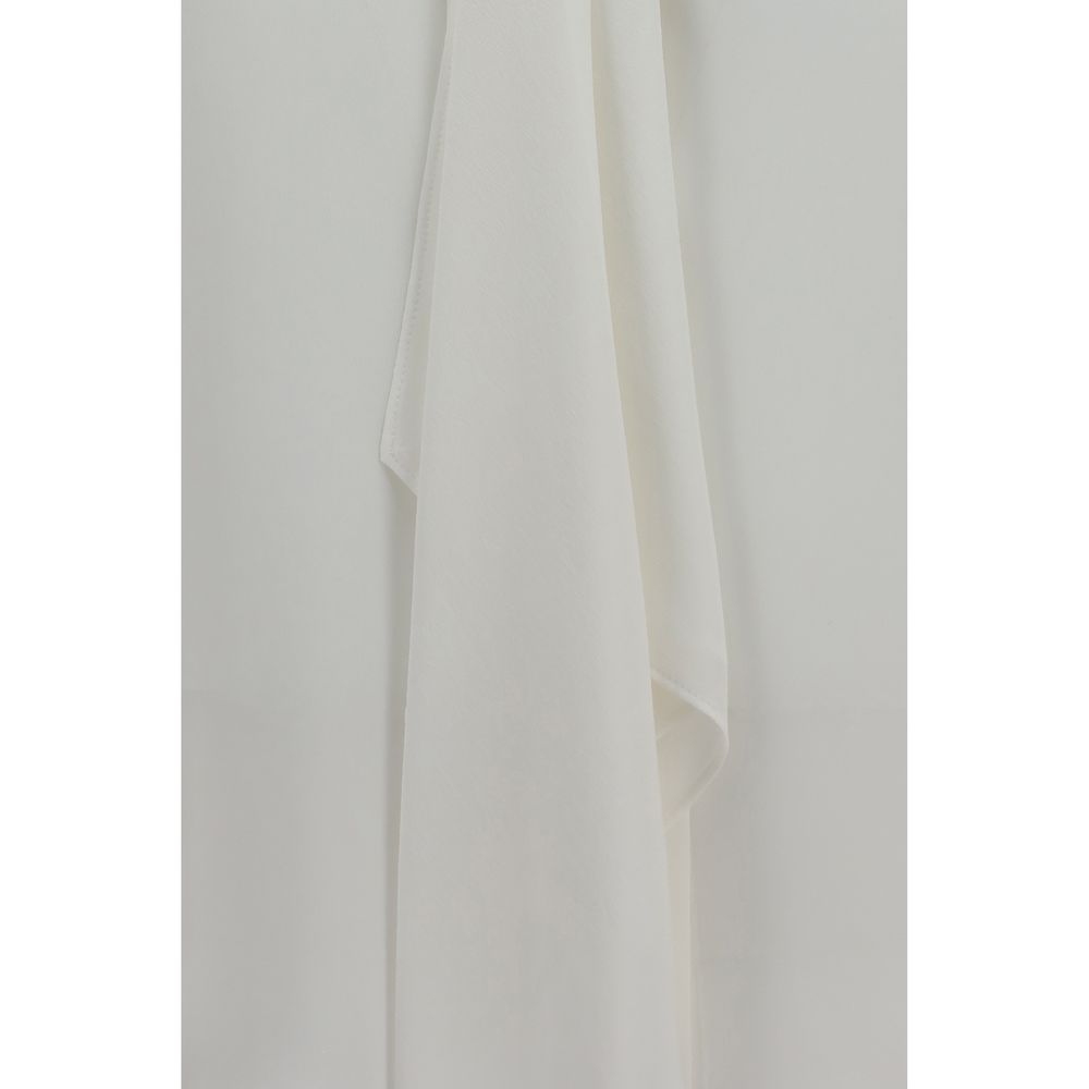 Dress Shirt by Brunello Cucinelli for women in nickel & silk pearl & white features an polished silhouette, showcasing a sophisticated and detail for a truly polished finish.