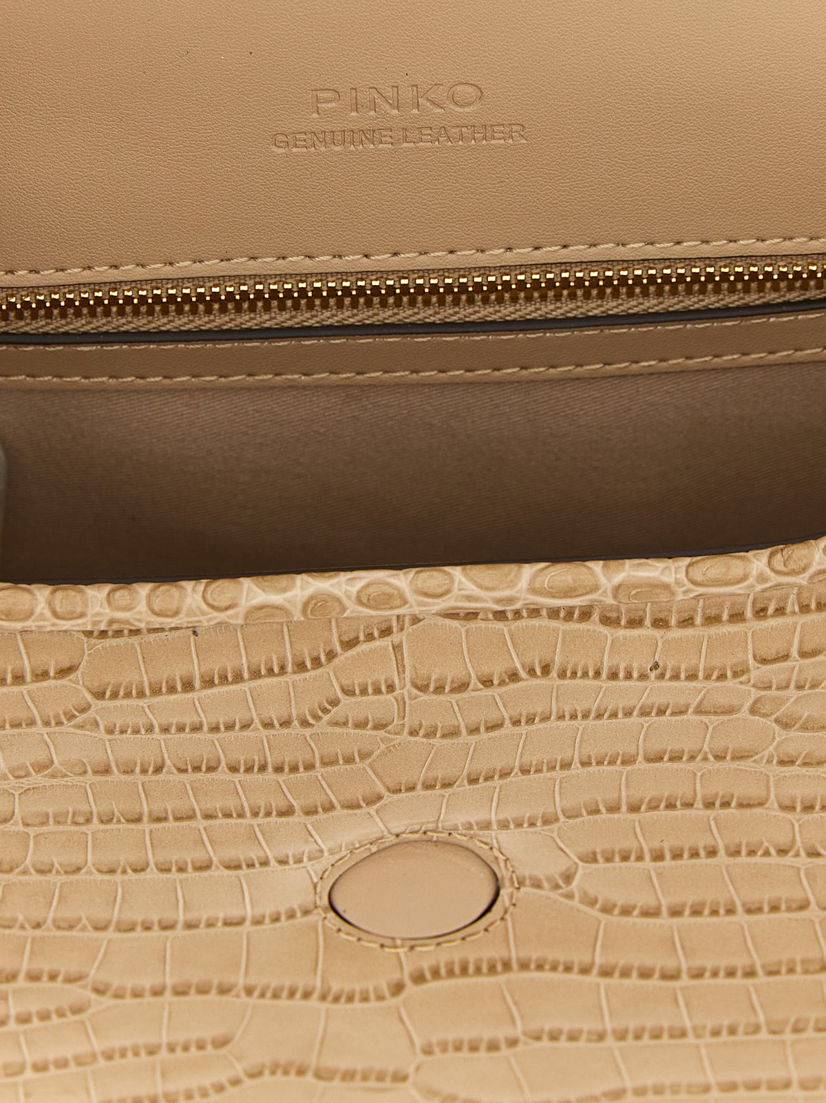 PINKO Beige Goatskin Shoulder Bag