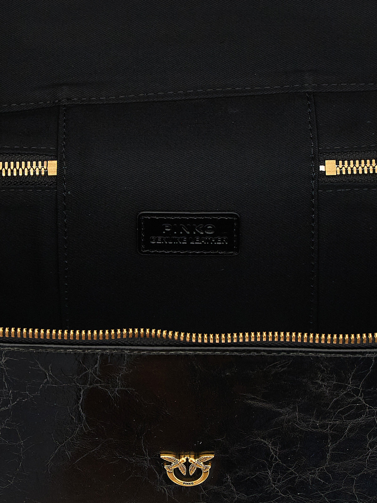 PINKO Black Calfskin Handbag