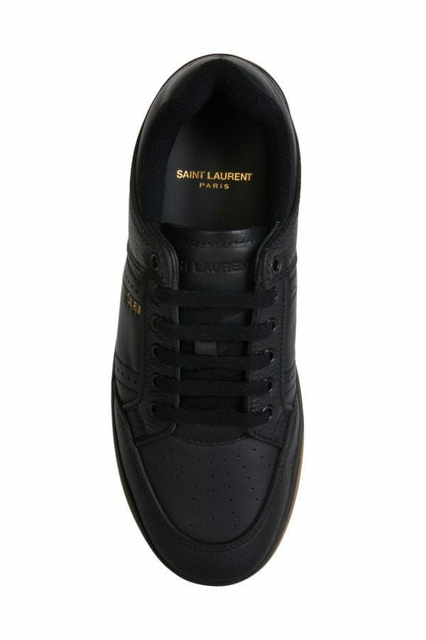 Saint Laurent Men's Low Top Calf Leather Sneakers - Black