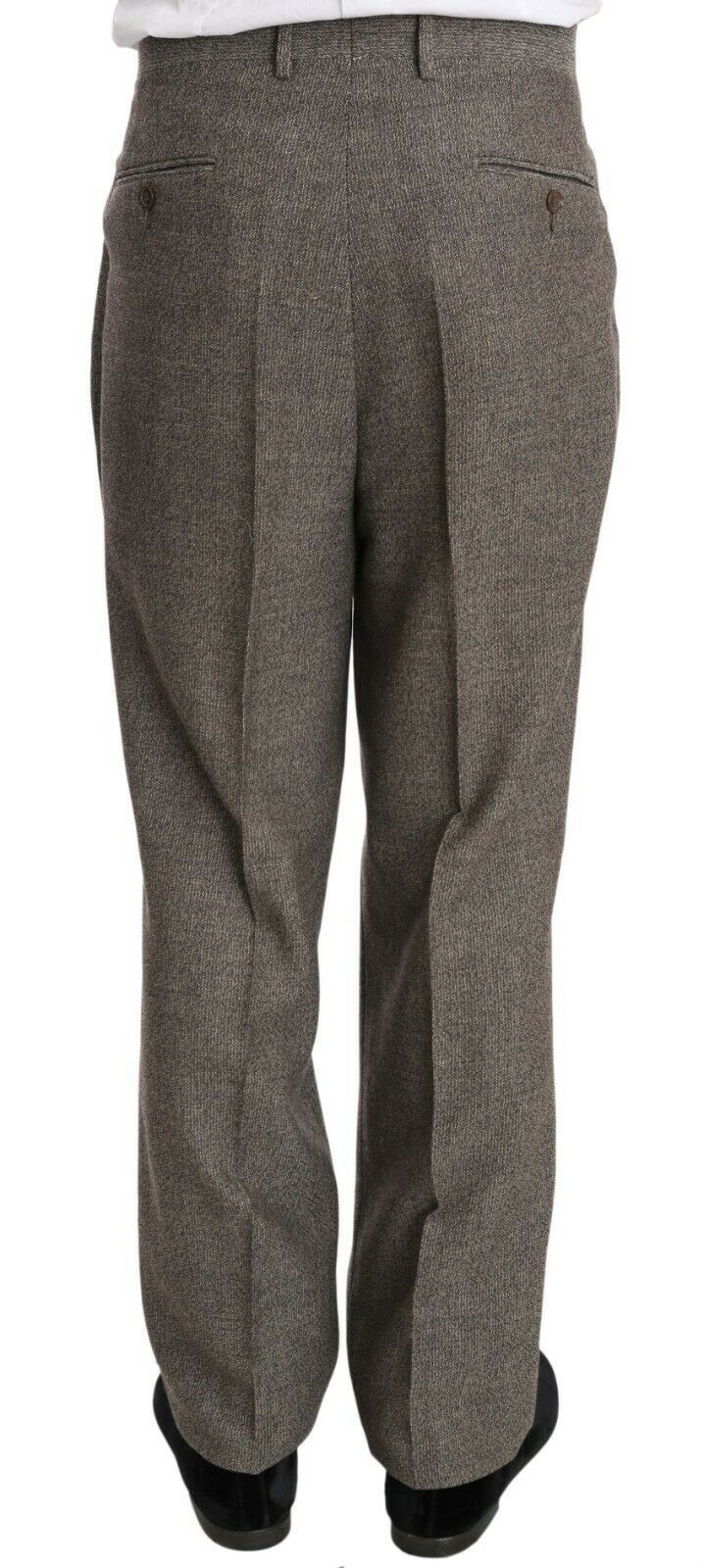 Fendi Men's Brown Wool Regular Single Breasted Suit