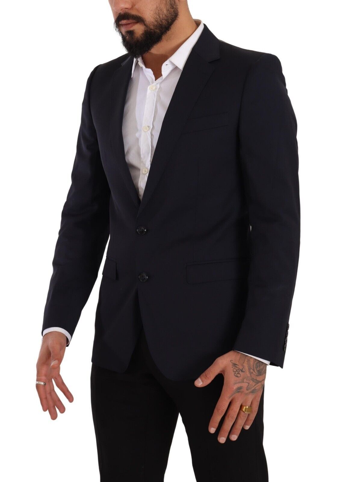 Dolce & Gabbana Men's Dark Blue Single Breasted Coat MARTINI Blazer