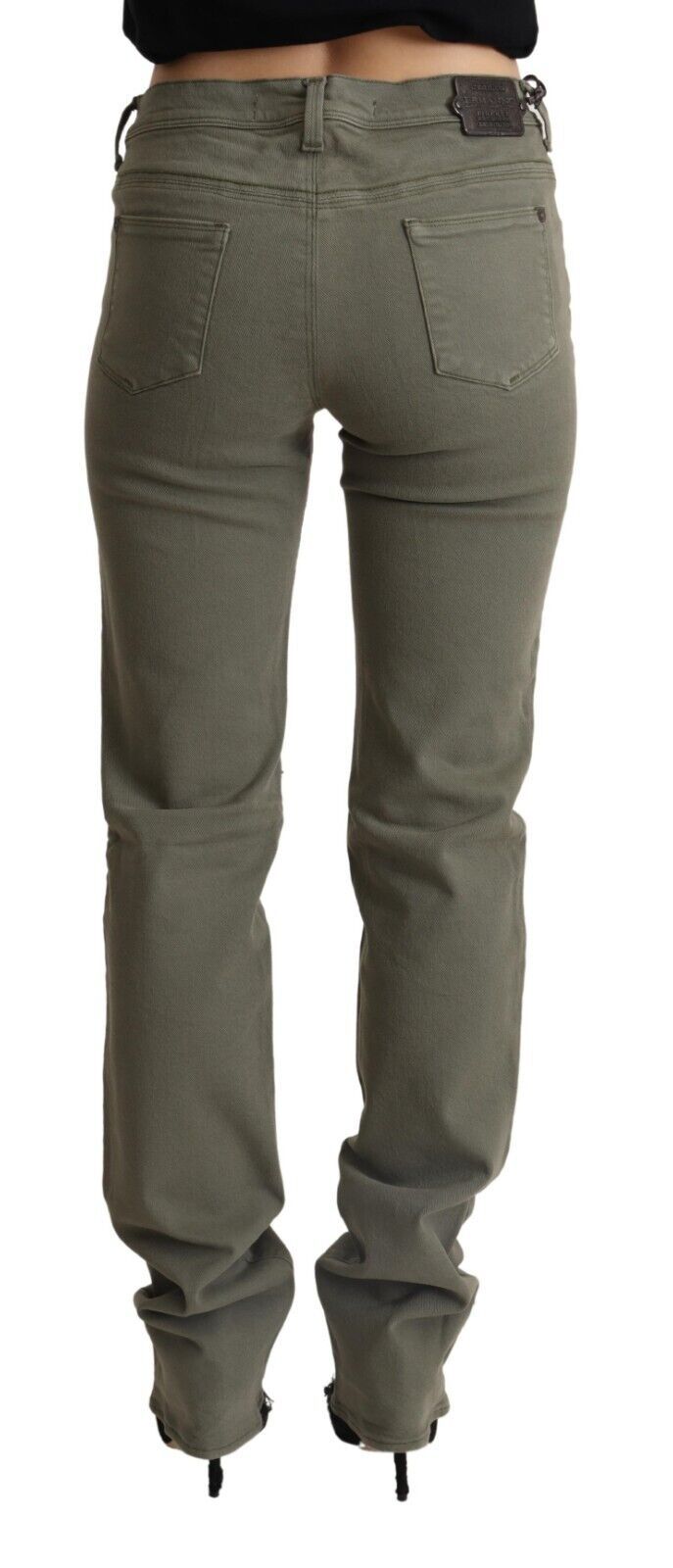 Ermanno Scervino Grey Low Waist Cotton Skinny Denim Trouser Jeans