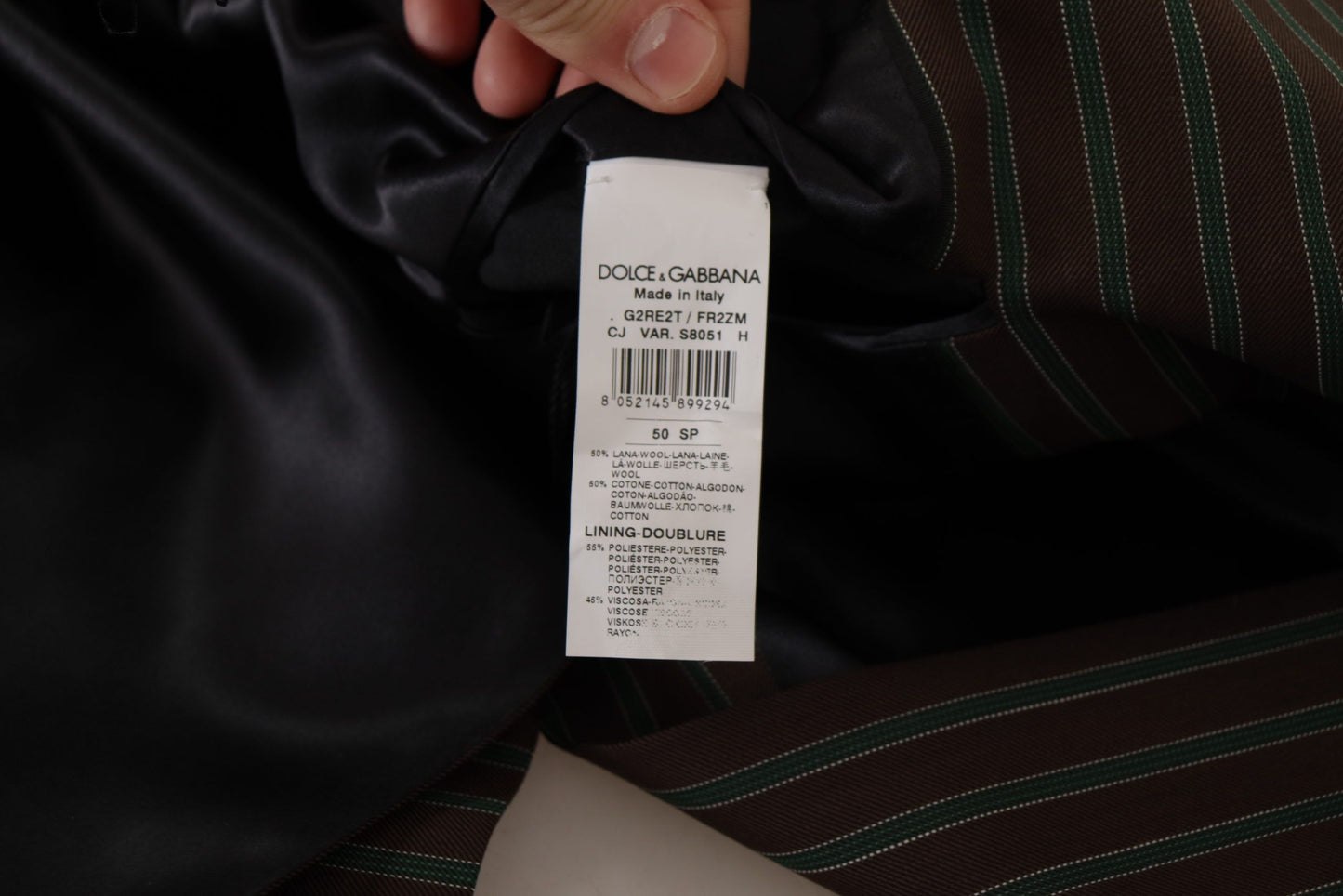 Dolce & Gabbana Men's Multicolour Stripes Double Breasted Blazer