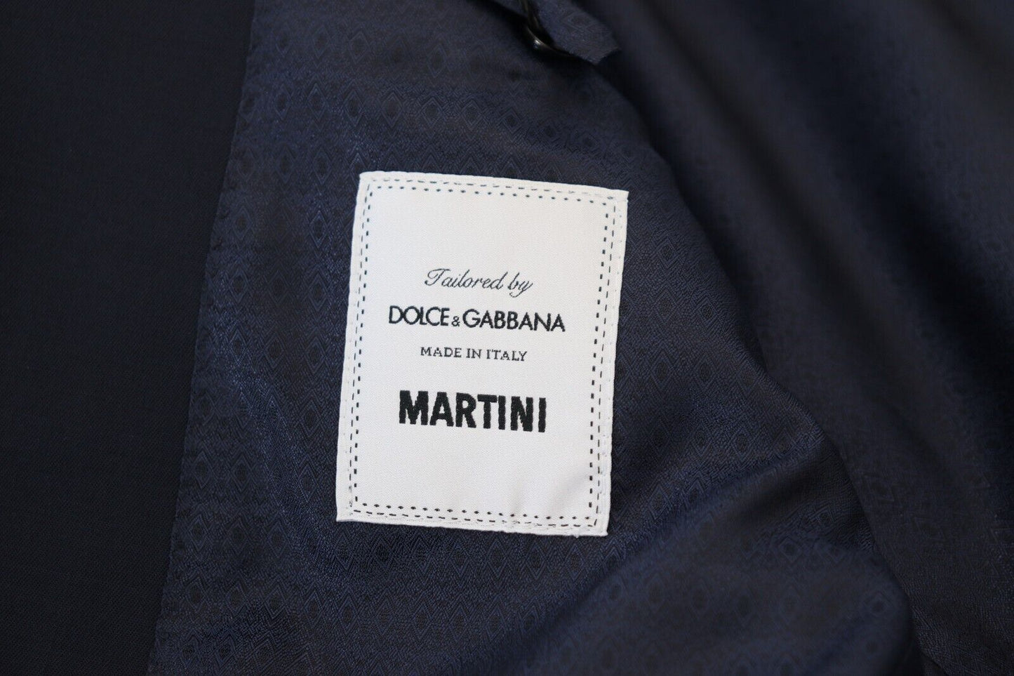 Dolce & Gabbana Men's Dark Blue Wool Single Breasted MARTINI Blazer