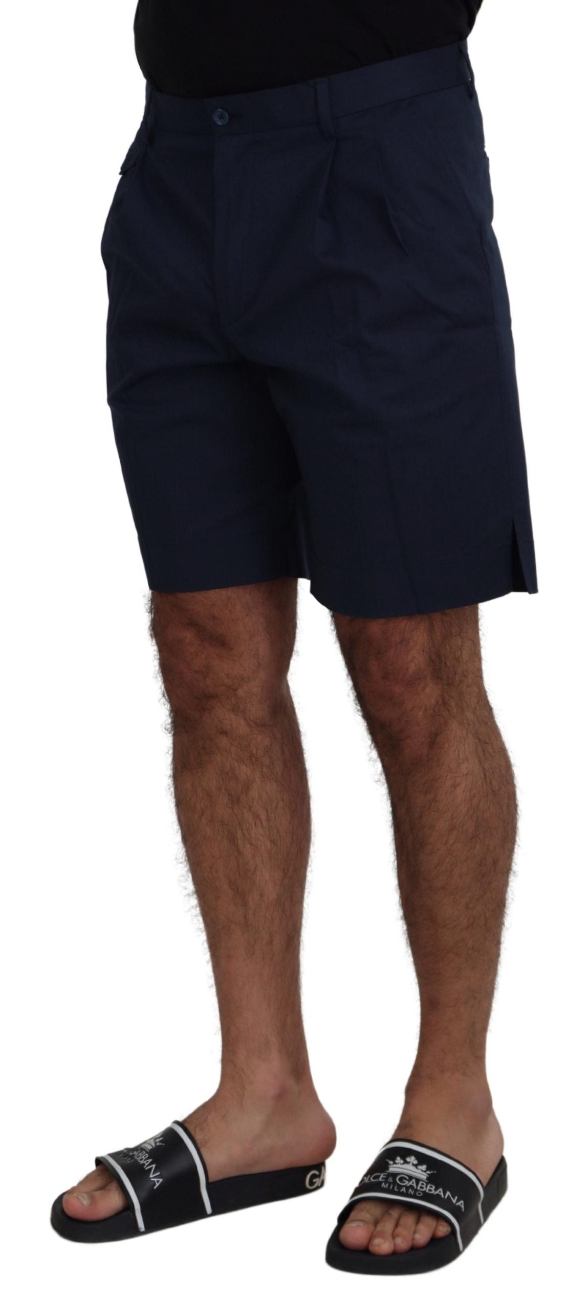 Dolce & Gabbana Men's Blue Chinos Cotton Stretch Casual Shorts
