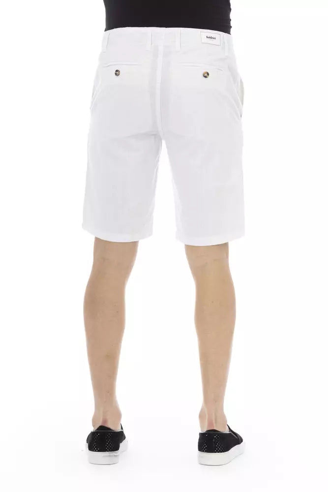 Baldinini Trend Men's White Cotton Bermuda Shorts