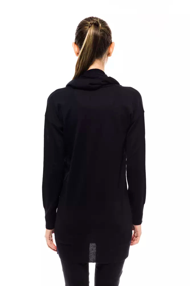 Montana Blu Women's Blue Wool High Collar Sweater