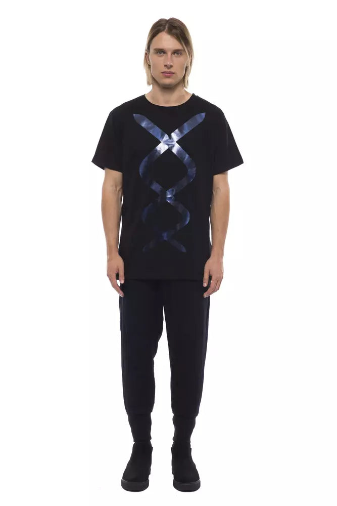 Nicolo Tonetto Men's Black Cotton T-Shirt