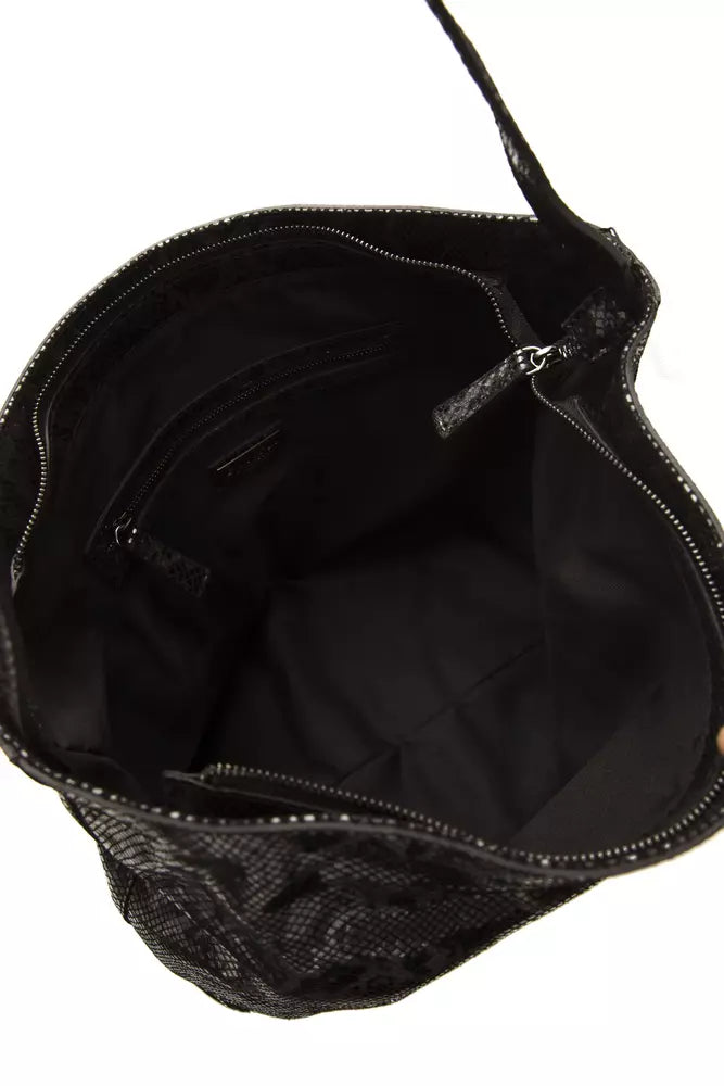 Shoulder Bag by Pompei Donatella for women in python leather dark-gray & print showcases a statuesque silhouette, artfully detailed with a secure , organized , and versatile shoulder-strap & adjustable-strap for a statuesque look.