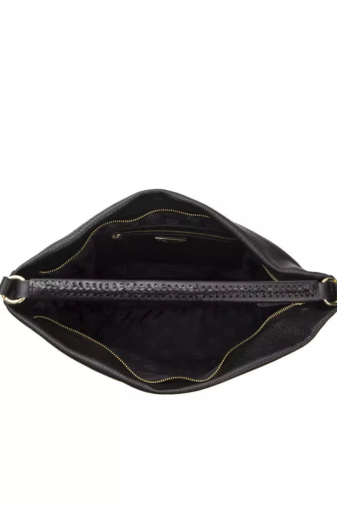 Shoulder Bag by Pompei Donatella for women in leather black & print features a effortless chic silhouette with a secure , ample , and versatile shoulder-strap & adjustable-strap for a effortless chic finish.
