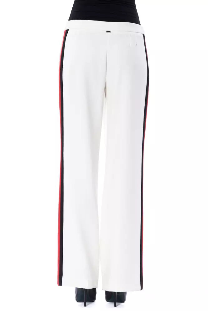 White Pants with Lateral Stripes