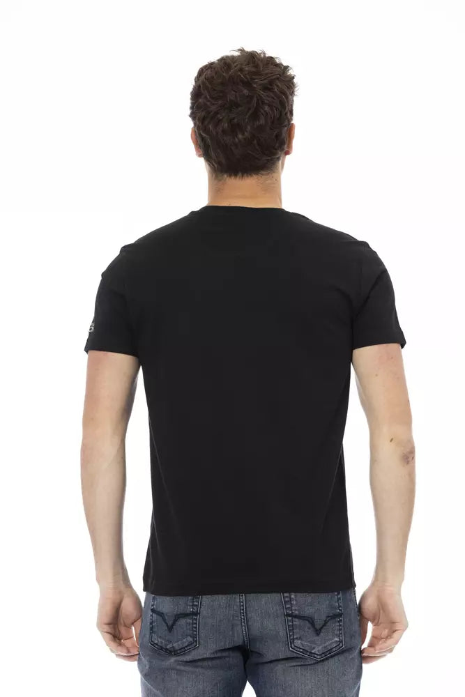 Trussardi Action Men's Black Cotton Crewneck T-Shirt