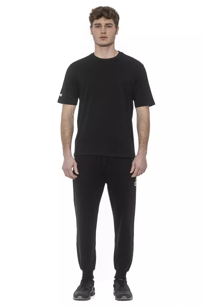Tond Men's Black Cotton Short Sleeve T-Shirt