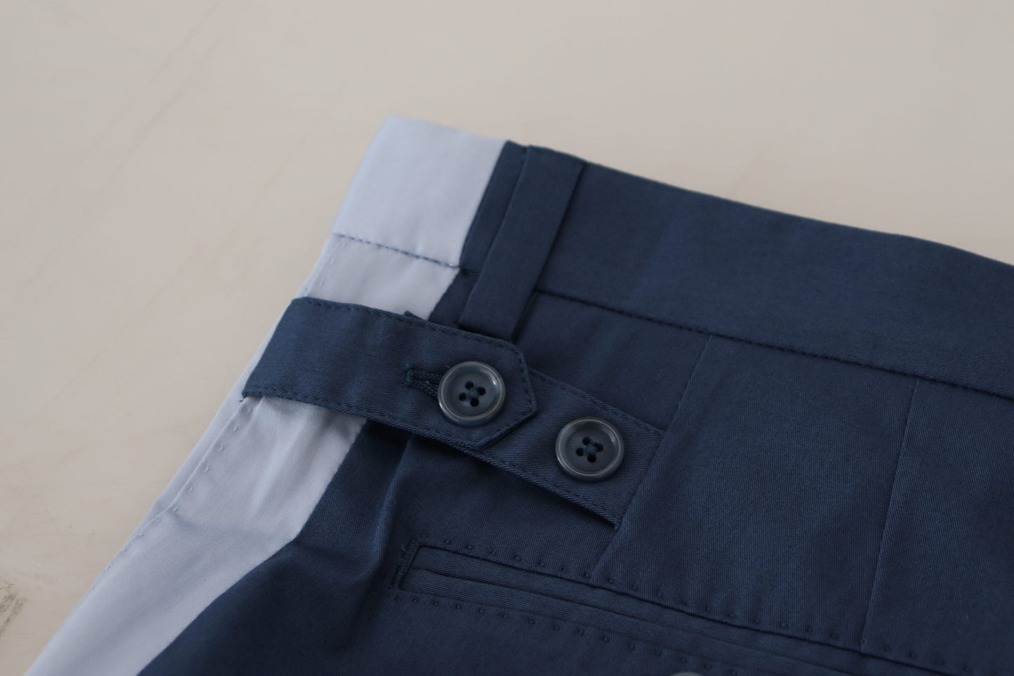 Dolce & Gabbana Men's Blue Cotton Straight Fit Pants