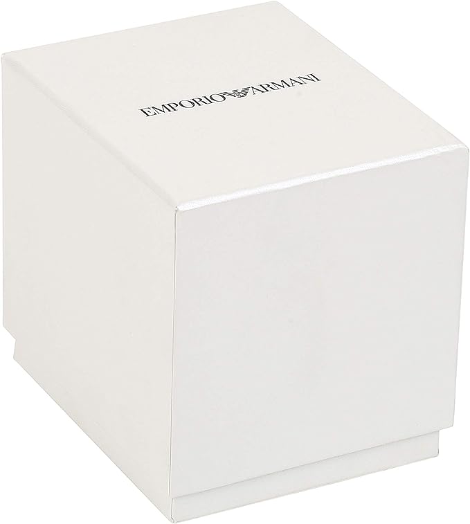 Watch by Emporio Armani for women in stainless steel silver & rose-gold features an transcendent design, highlighting a silver & rose-gold stainless-steel & crystal strap, analog, and sophisticated deployment-clasp, quartz-movement & waterproof for a premium look.