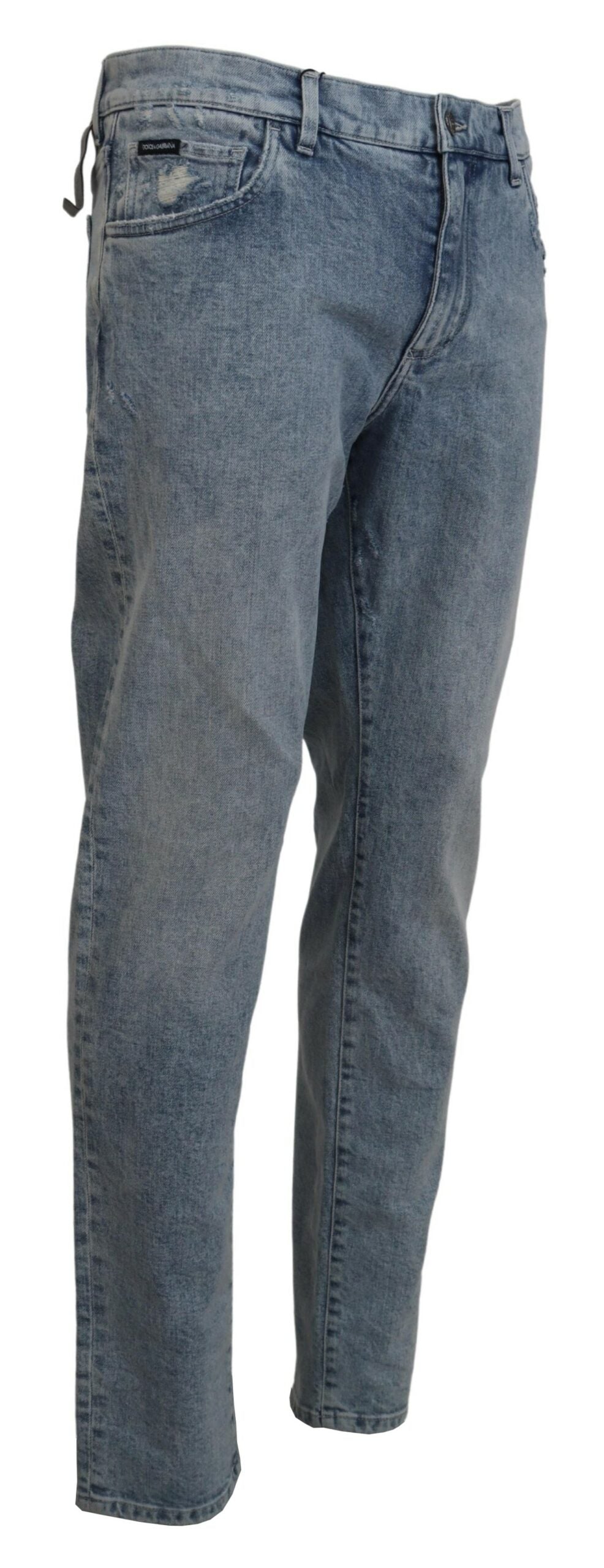 Dolce & Gabbana Men's Blue Wash Slim Fit Cotton Denim Jeans