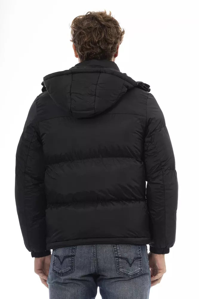 Hooded Jacket by Marina Yachting for men in nylon black presents a impeccable silhouette, showcasing distinct pockets & hooded and a impeccable for a sophisticated finish.