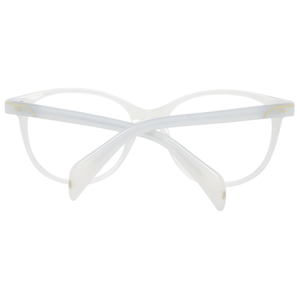Eyeglasses Frames by Maje for women in cotton and cream showcases an refined full-frame frame design featuring a sophisticated for an refined and refined aesthetic.