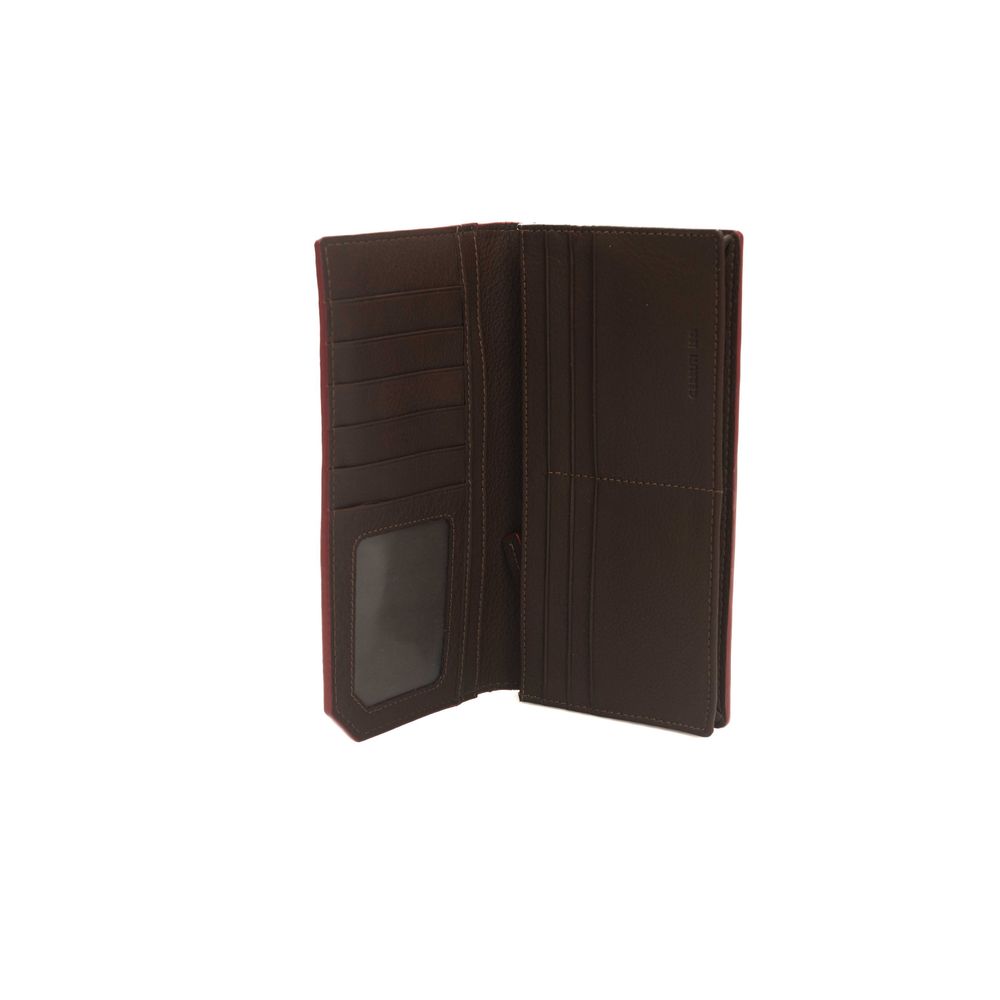 Wallet by Cerruti 1881 for women in calf leather brown presents a streamlined silhouette, showcasing the sophisticated design of the Calf Leather Wallet collection with functional compact-design.