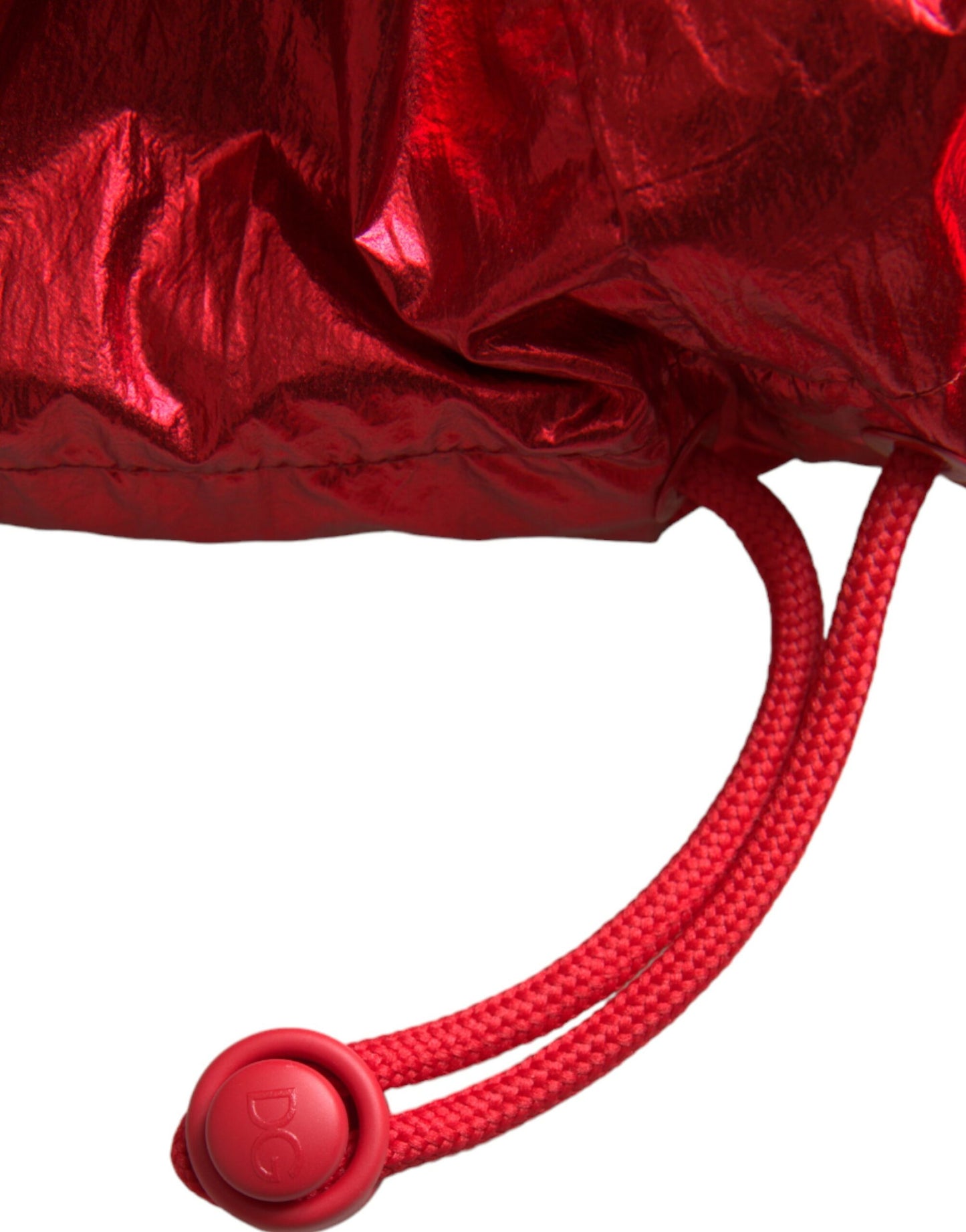 Dolce & Gabbana Men's Red Nylon Hooded Pullover Sweatshirt Jacket