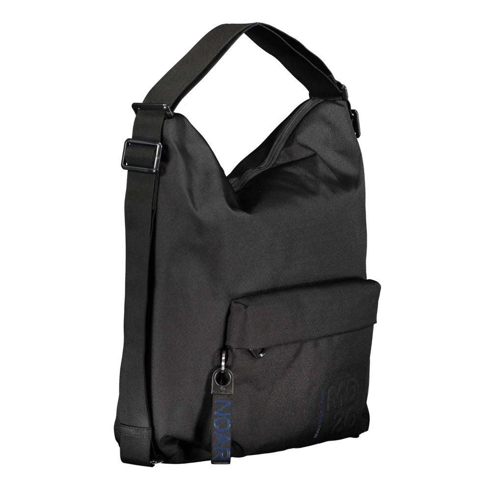 Phone Holder Convertible Handbag by Mandarina Duck for women in modal & polyester black features a exquisite silhouette with a secure zipper, ample external-pockets & internal-pockets, and versatile shoulder-strap & adjustable-strap for a exquisite look.
