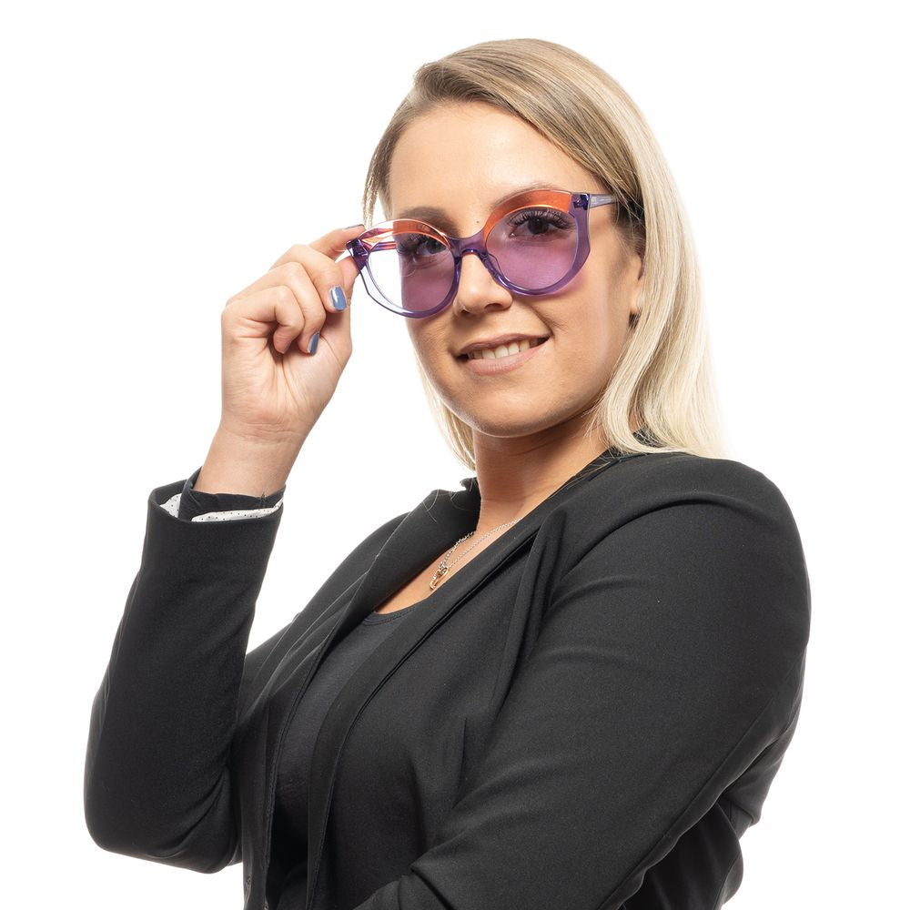 Sunglasses by Emilio Pucci for women in metal purple features an ethereal butterfly full-rim frame design with purple coloured frame frames and for a ethereal finish.