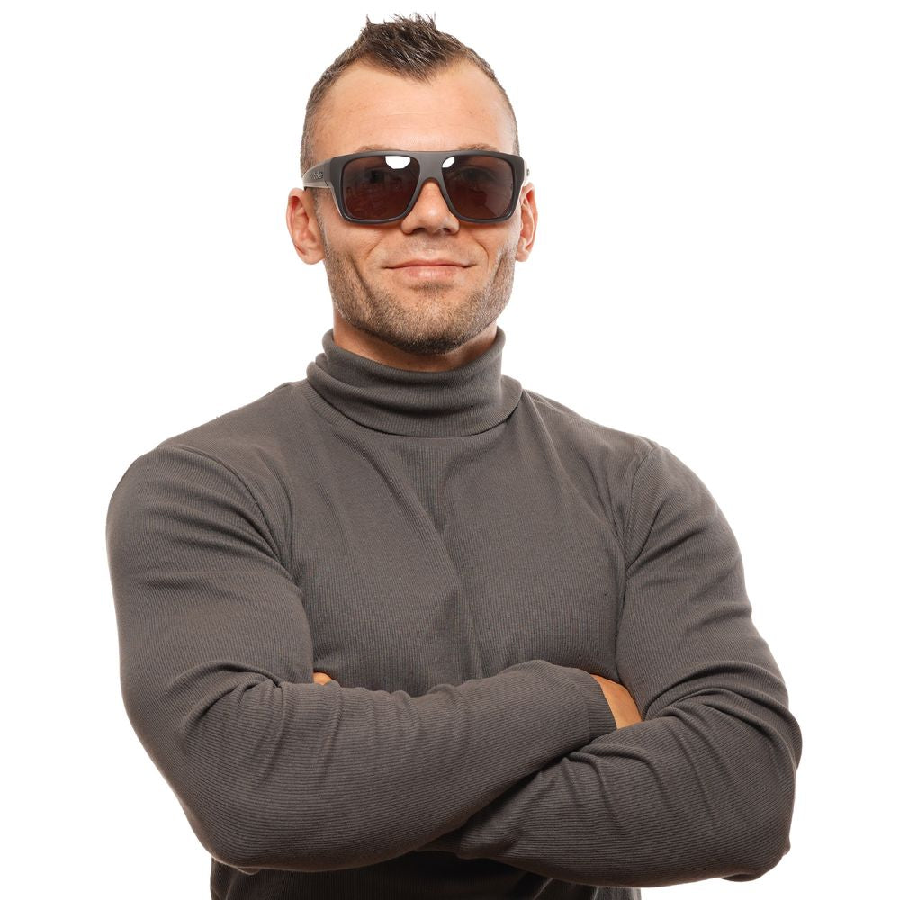Bolle Rectangle Polarized Dark-Tint Plastic Sunglasses - Black