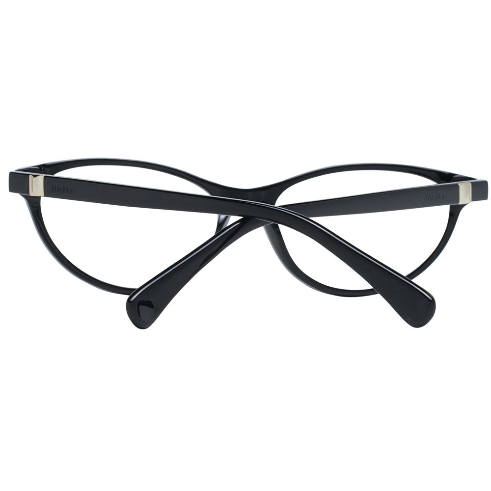 Eyeglasses Frames by Max Mara for women in plastic black features an refined silhouette, showcasing the refined black coloured frame and sophisticated full-frame frame design.