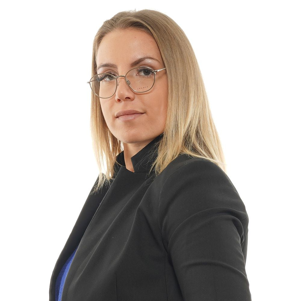 Eyeglasses Frames by Sandro for women in silver showcases a reflective silhouette, artfully incorporating a sophisticated silver coloured frame with a distinct full-frame frame design.